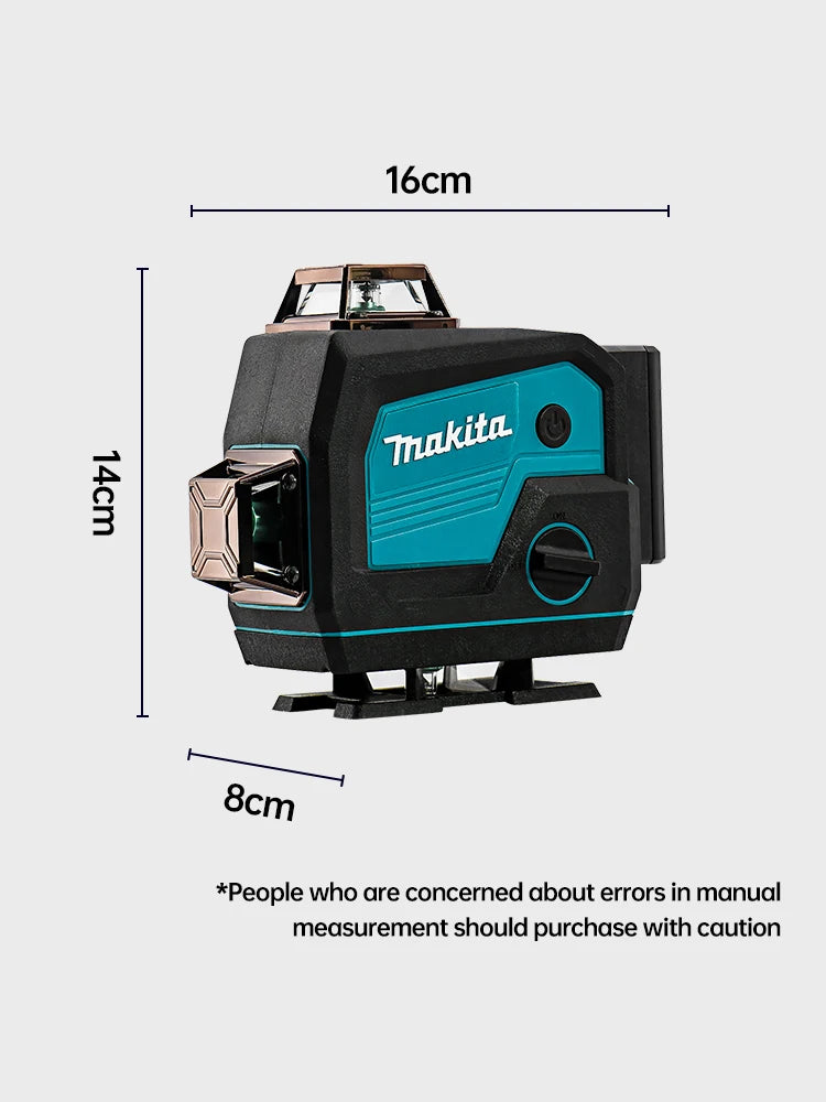 Makita 3D/4D Laser Level 12/16 Lines Horizontal And Vertical With Remote Control 8 Lines 360°Self-leveling Laser Levels Tools