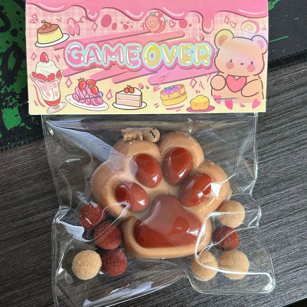 Squeeze Cat Paw Toys Pinching Cat Paw Decompressing Toy Soft Sticky Stress Relief Relax Toys