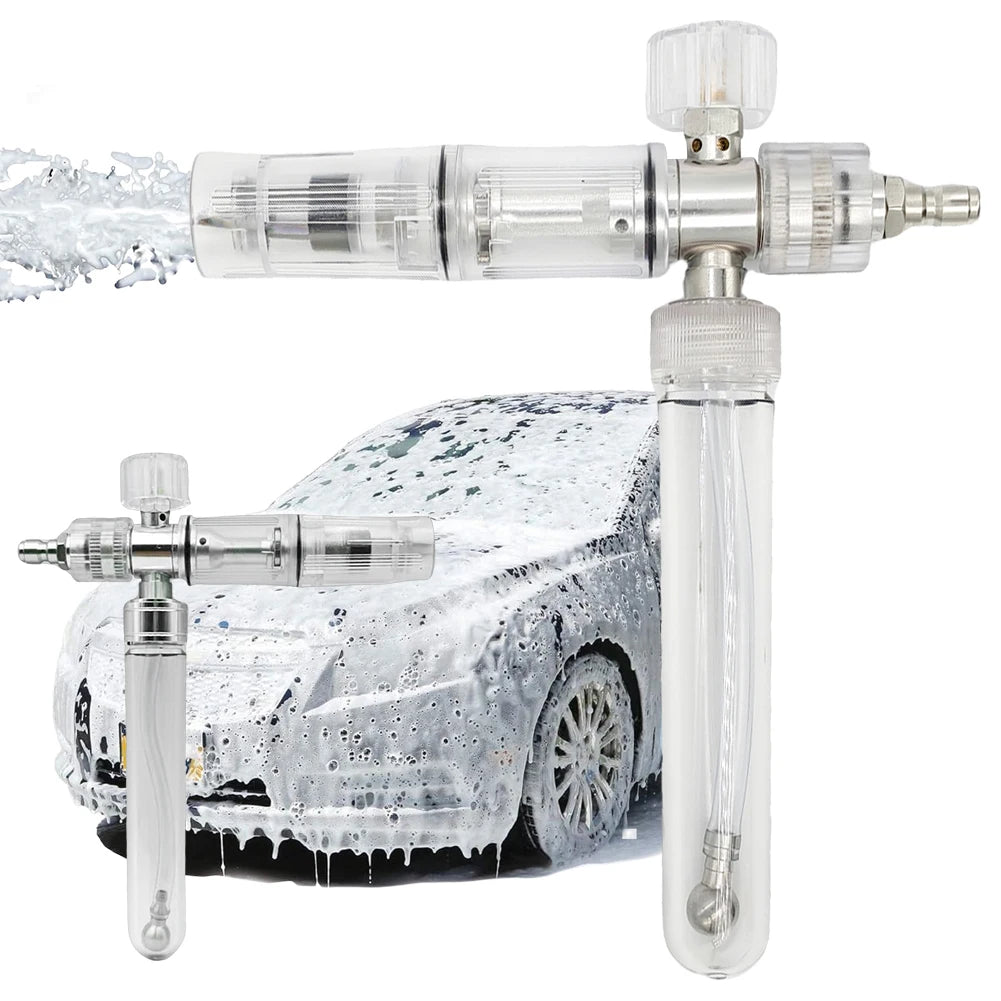35ml Water Foam Pot with 1/4 Inch Quick Connector Pressure Washer Gun Adjustable Car Wash Foam Sprayer for Car Wash