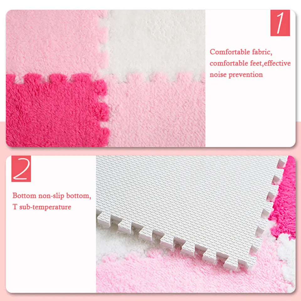 Soft Plush  Baby Play Mat EVA Foam Children's Carpet Interlocking Exercise Tiles Floor Carpet And Rug for Kids Pad 30*30 CM