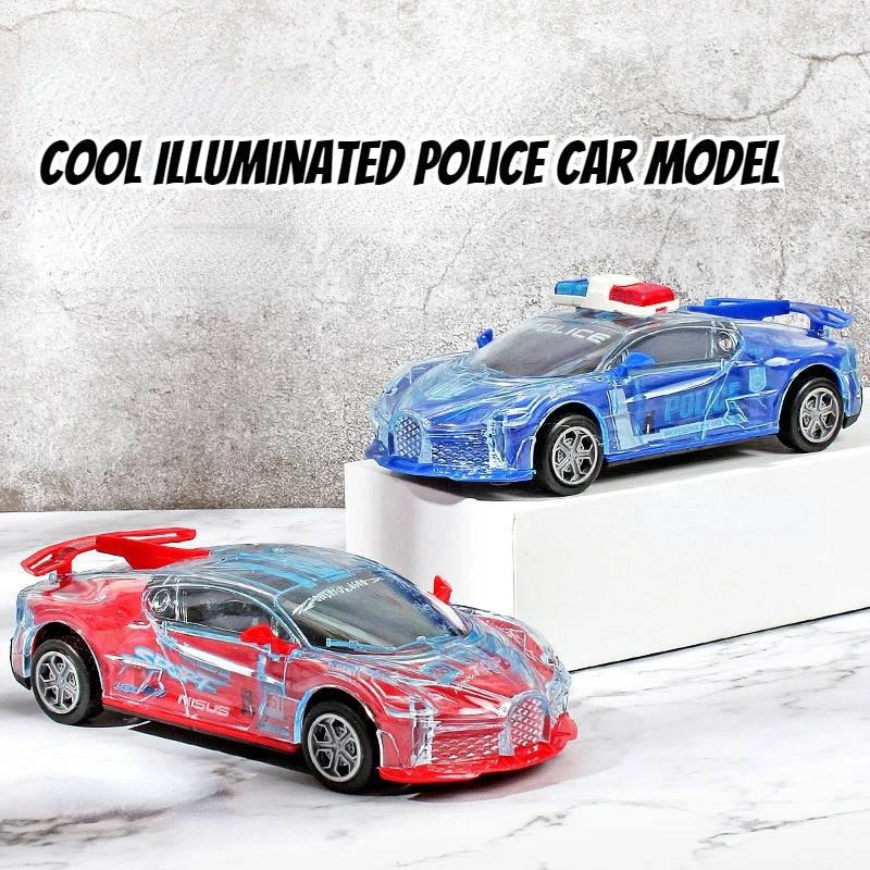 Cool Luminous Children's Toy Car Music Police Car Luminous Electric Model Electric Children's Toys Children's Toys Gifts