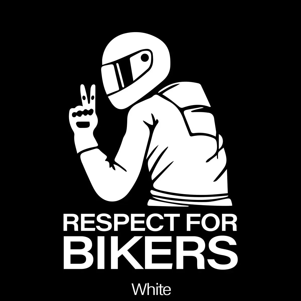 Respect for Bikers Car for Bikers Personality Laser Reflective Sticker Motorcycle Rider Electric Friends Creative Tools Amagi