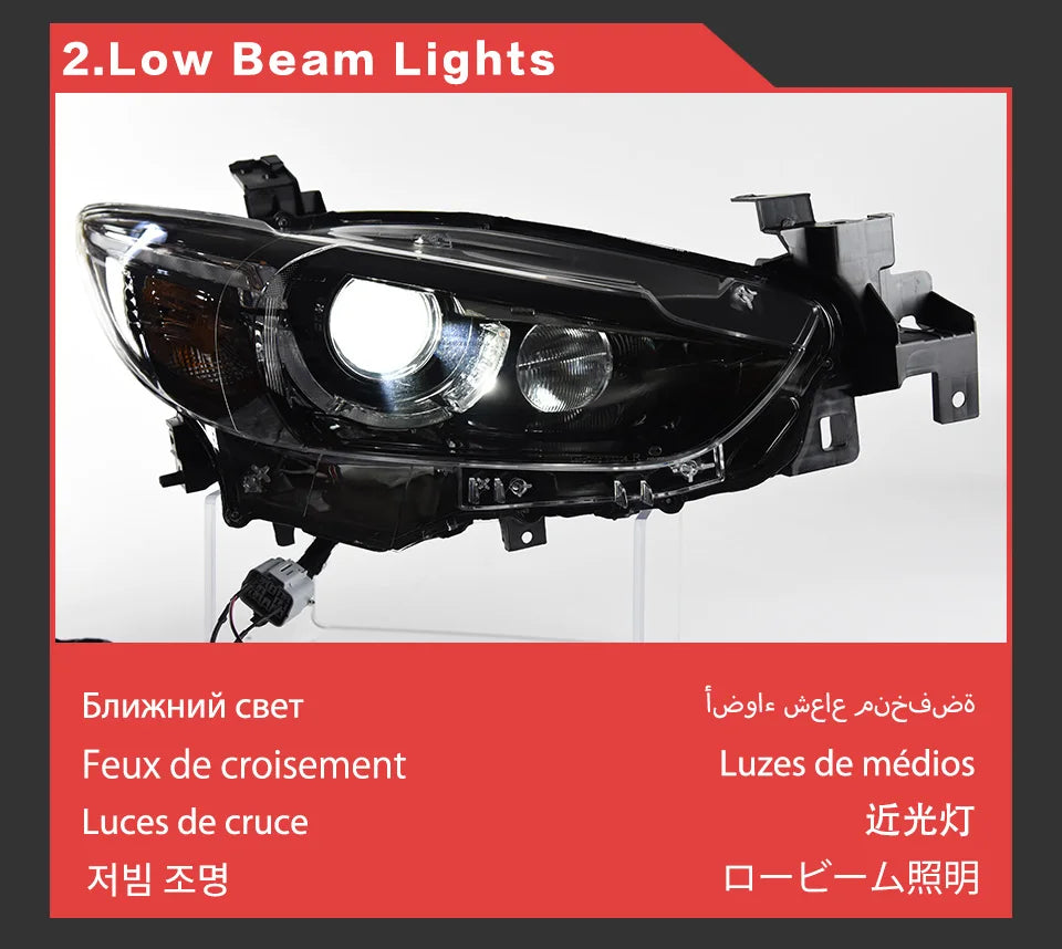 Auto Parts For Mazda 6 Atenza Headlights 2013-2016 latest Styling LED Daytime Lights Dual Projector Car Accesorios Modified