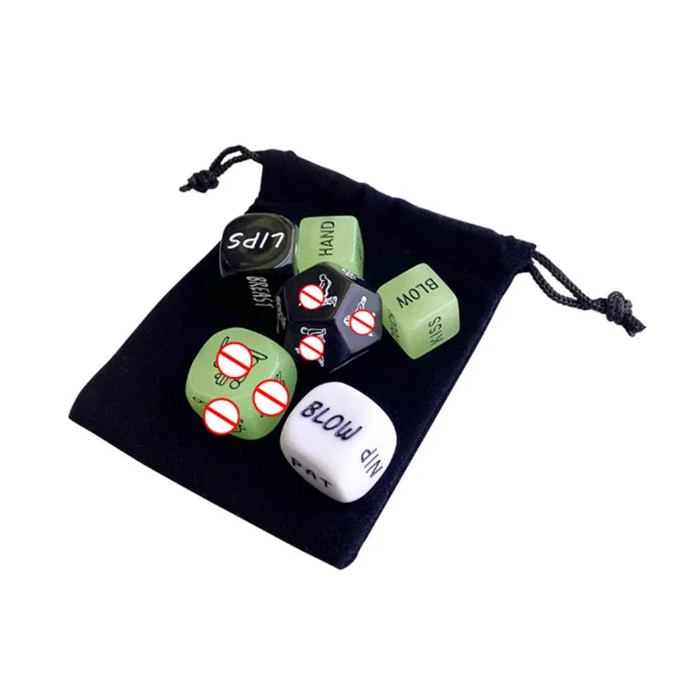 6pcs Luminous Sex Dice Toys Adult Games Couple Flirting Cubes Ual Erotic Game Accessories Posture Bar Sex Toys for Couple Gifts