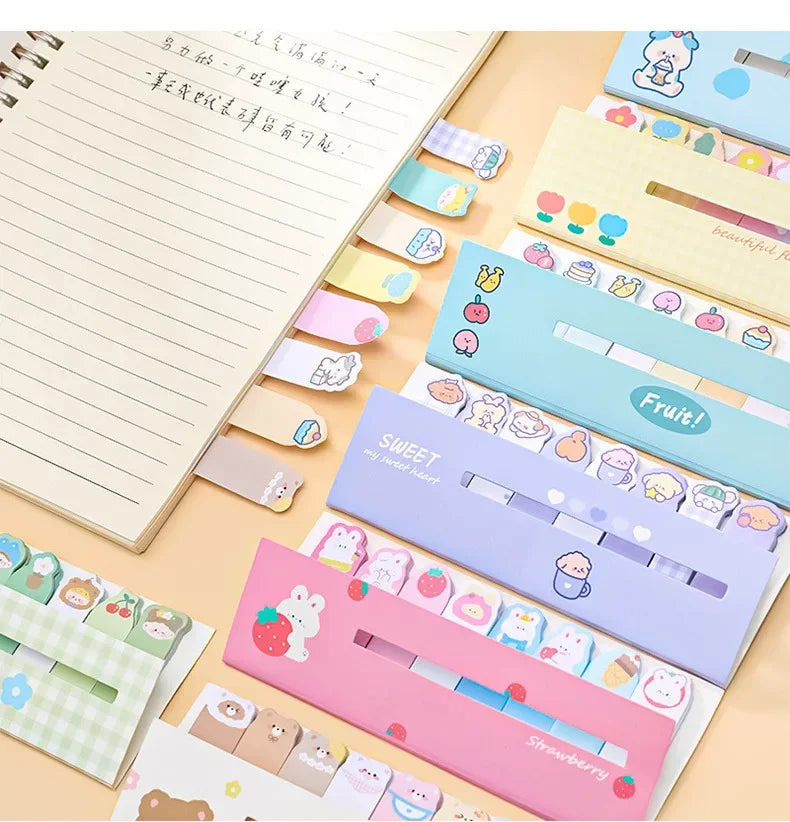 Creative Cute Cartoon Animal Index Stickers Stationery Notebook High Appearance Convenience Stickers Student Supplies