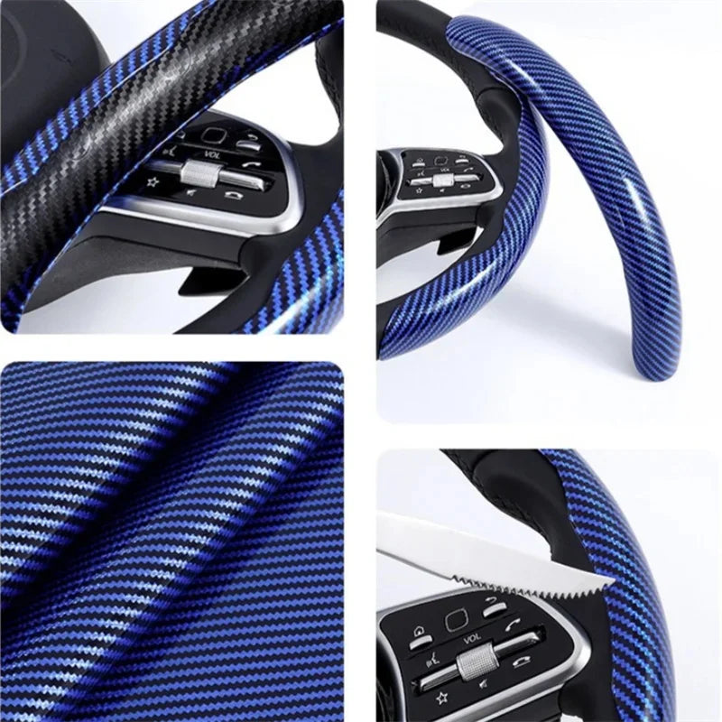 2025 NEW Carbon Fiber Car Steering Wheel Cover Universal Non-Slip 2PCS Steering Wheel Booster Cover Anti-skid Accessories
