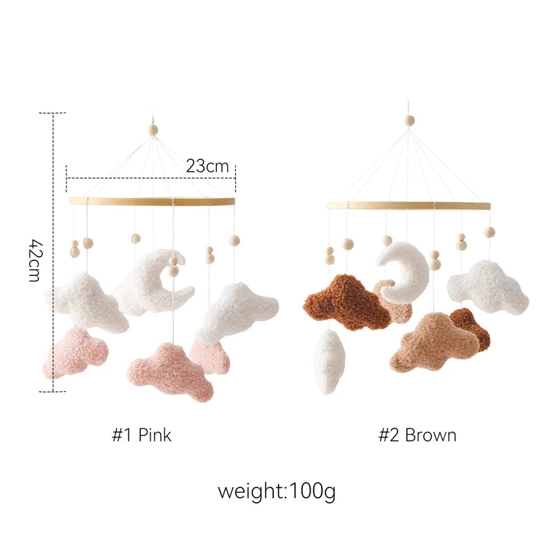 Baby Crib Mobile Bed Bell Toys Musical Rattle Educational Toys Bed Bell Newborn Mobile Bed Bell Bracket Baby Hanging Toys Holder