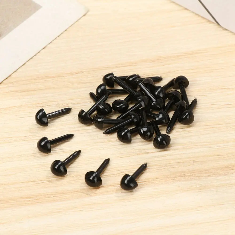 100pcs/bag 4.5X5.5MM Plastic Mini Black Safety Triangle Nose for Doll for Teddy Dog Stuffed DIY Doll Animals Plush Doll