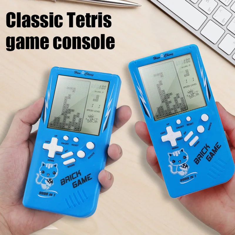 Portable Classic Electronic Game Retro Puzzle Toy Blue 3.5 Inch Large Screen Handheld Game Console Toys For Children