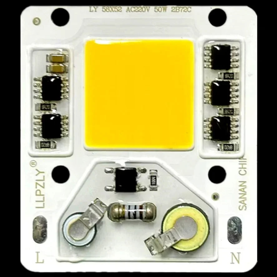 50W COB Light Source Smart IC No Need Driver DIY Flood light LED Bulb Spotlight AC 220V COB LED Chip Lamp For Outdoor Lighting