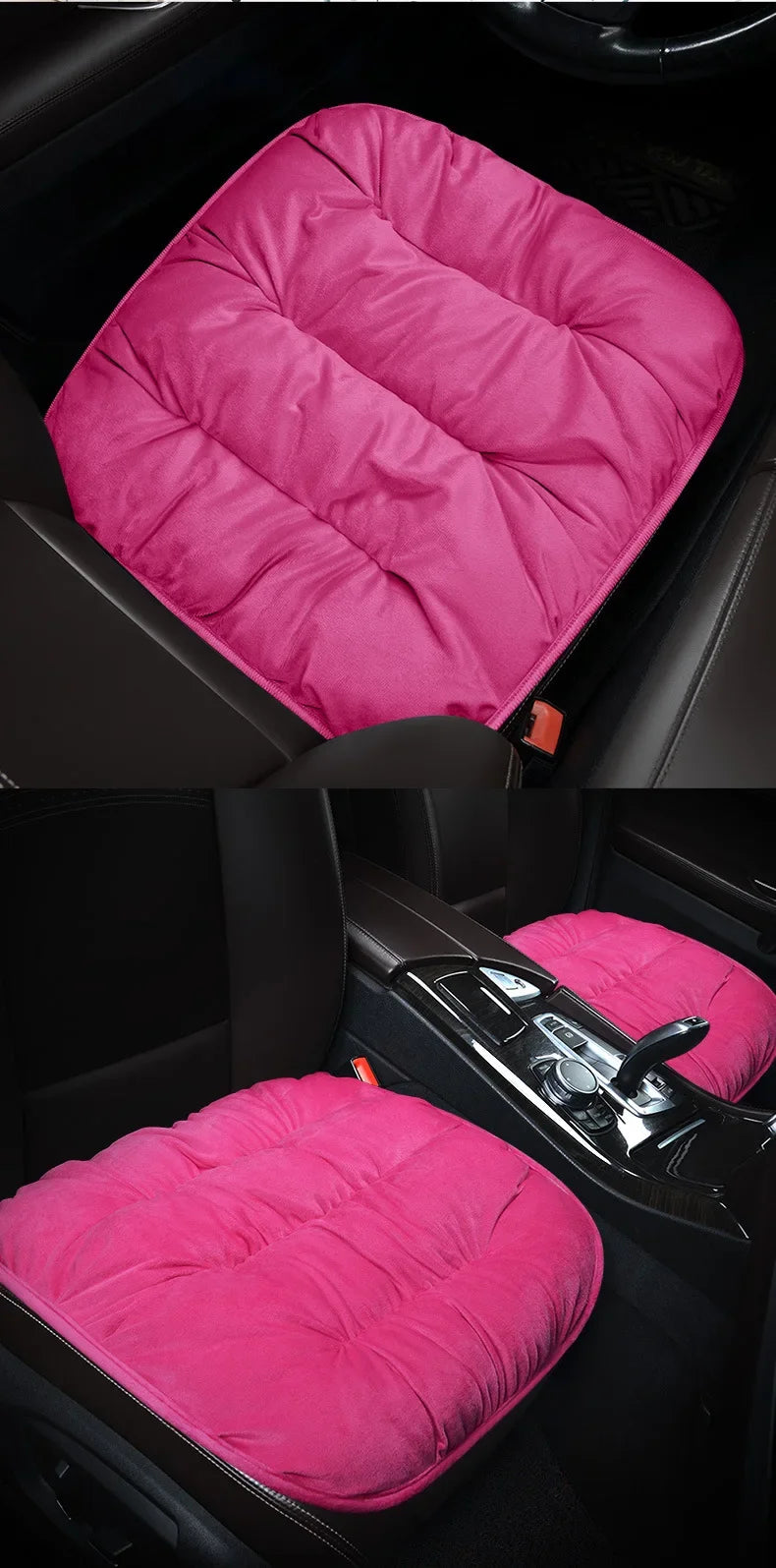 Winter Car Seat Cover with Back Pad Warm Slip-resistant Car Seat Cushion Chair Protector Universal for Suv Pick-Up Truck Sedan