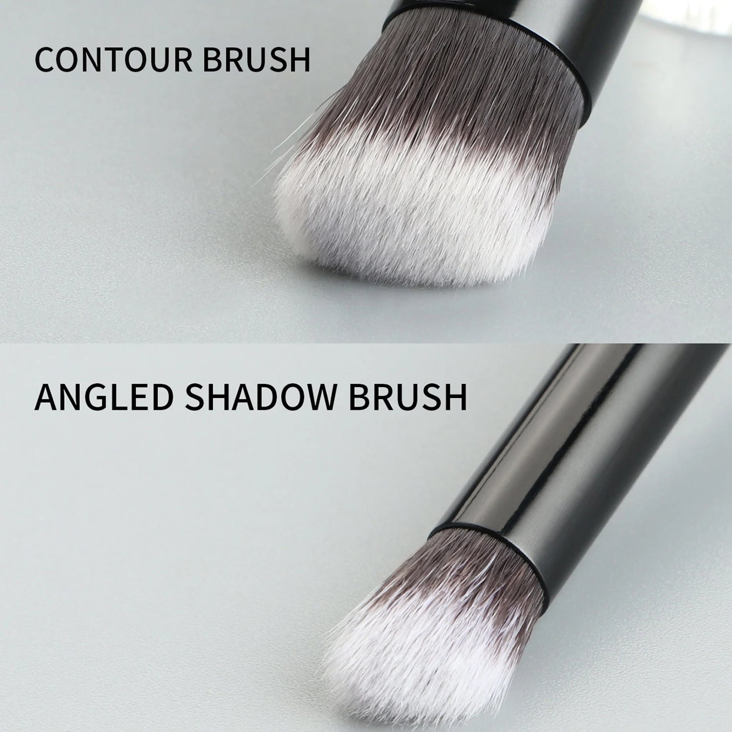 Ronshadow Dual Purpose Makeup Brush，Contour Brush+Angled Shadow Brush