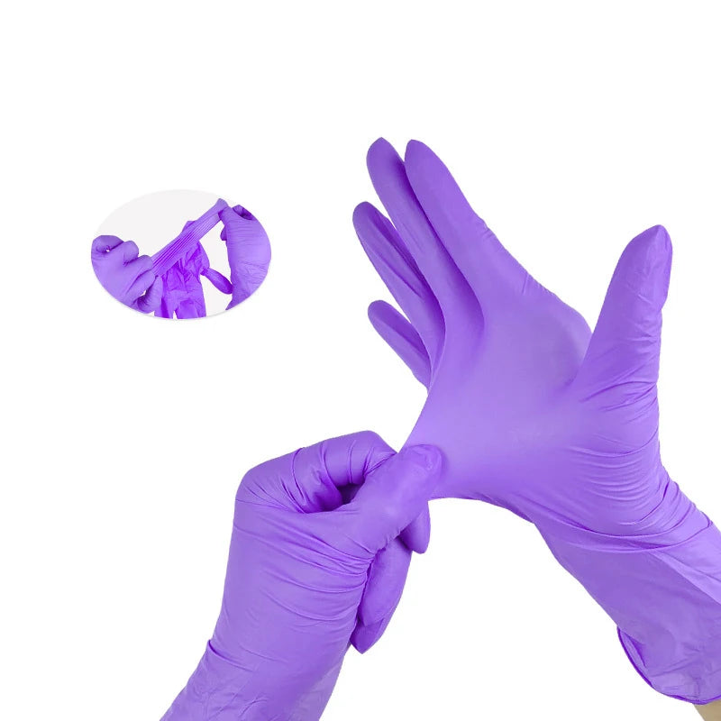 400/200/100/50/20PCS disposable nitrile gloves for household use, hairdressing, cleaning, dishwashing, and tattoo gloves ﻿