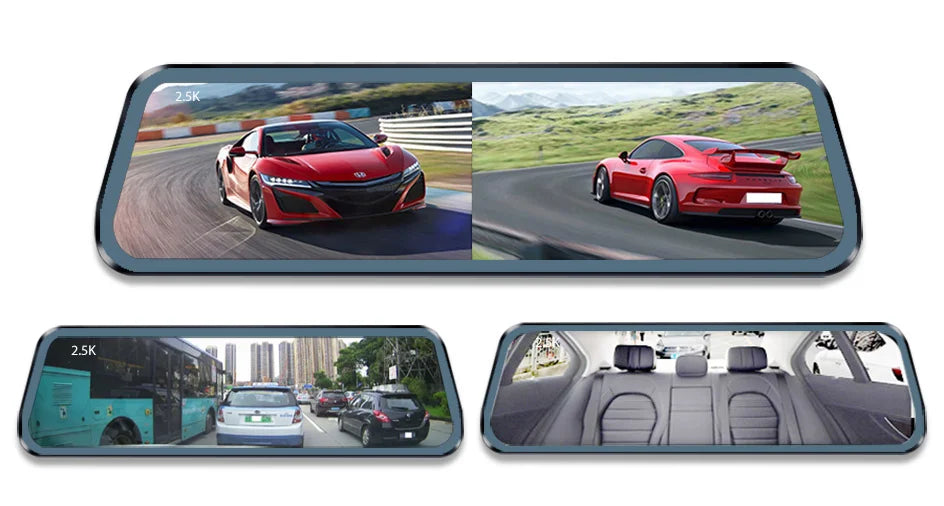 Dash Cam Touch GPS WIFI 24h Night Vision 10 Inch 2.5K+1080P Rearview Mirror Sony Rear Camera Car DVR Black Box 70mai Dashcam