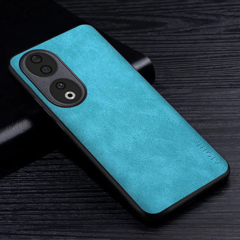 Premium PU Leathe Phone Case for Honor 90 70 50 20 10 Pro Lite Scratch-Resistant Solid Color Protective Cover