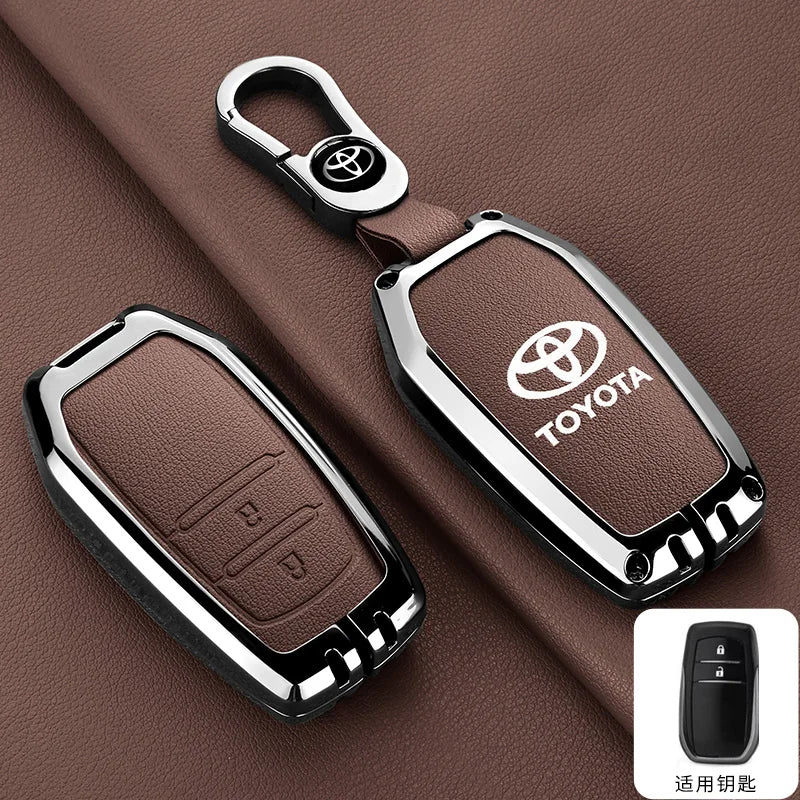 Car Remote Key Case Cover For Toyota CHR Hilux Fortuner Land Cruiser 200 Camry Corolla Crown RAV4 Highland Keychain Accessories