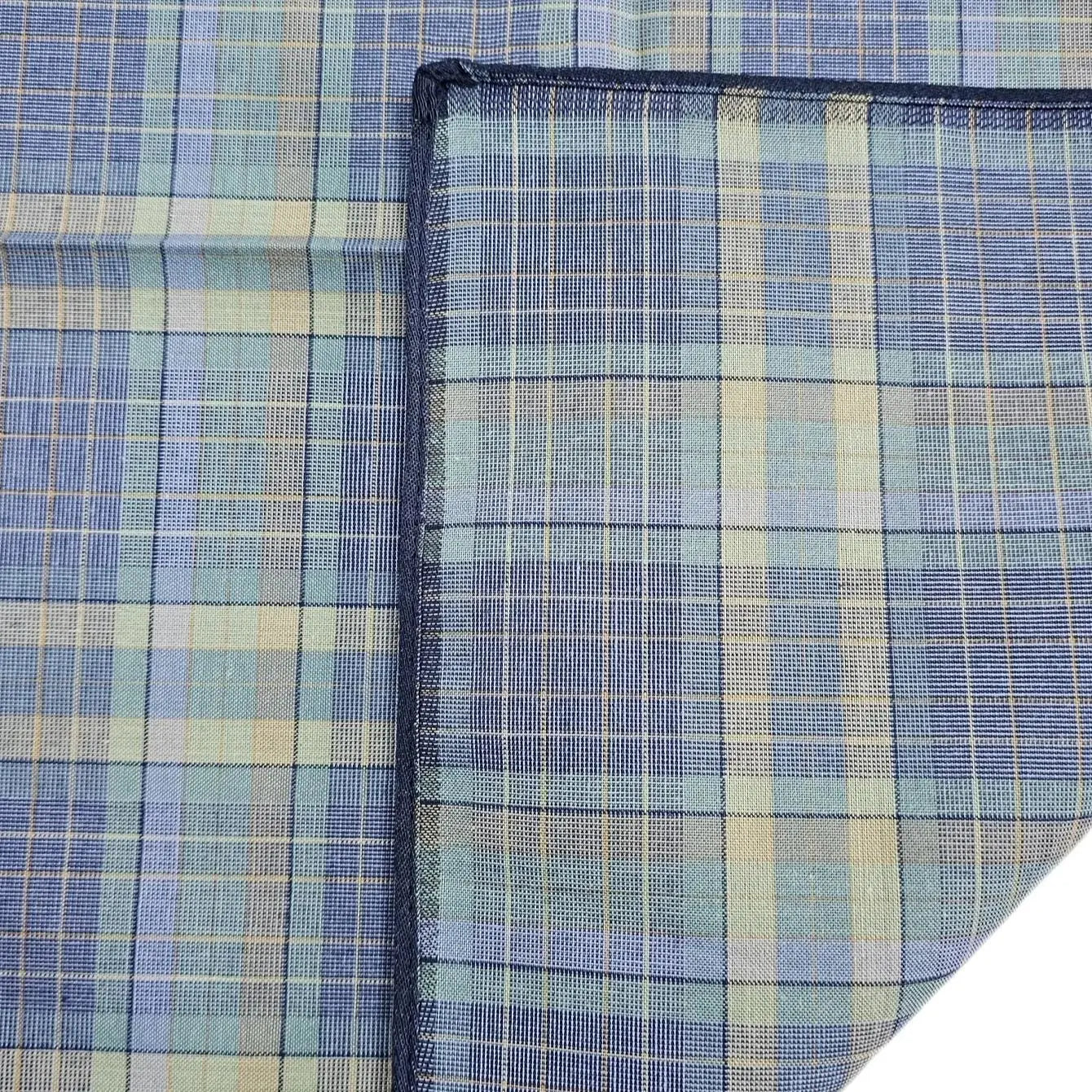 6PCS fabric handkerchief Thin style men's business plaid western cloth outdoor decorative handkerchief soft sweat 15.7 inch