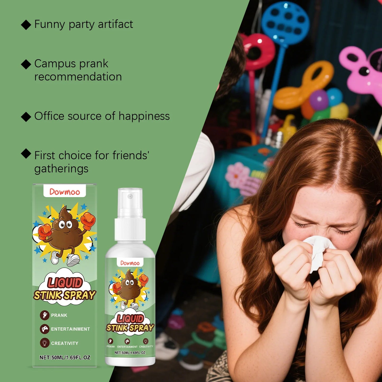 Liquid Fart Spray Non Toxic Realistic Fart Odor Prank Toy Halloween Props Ass-Smelly Funny Props Stinky Gas Spray Party Supplies