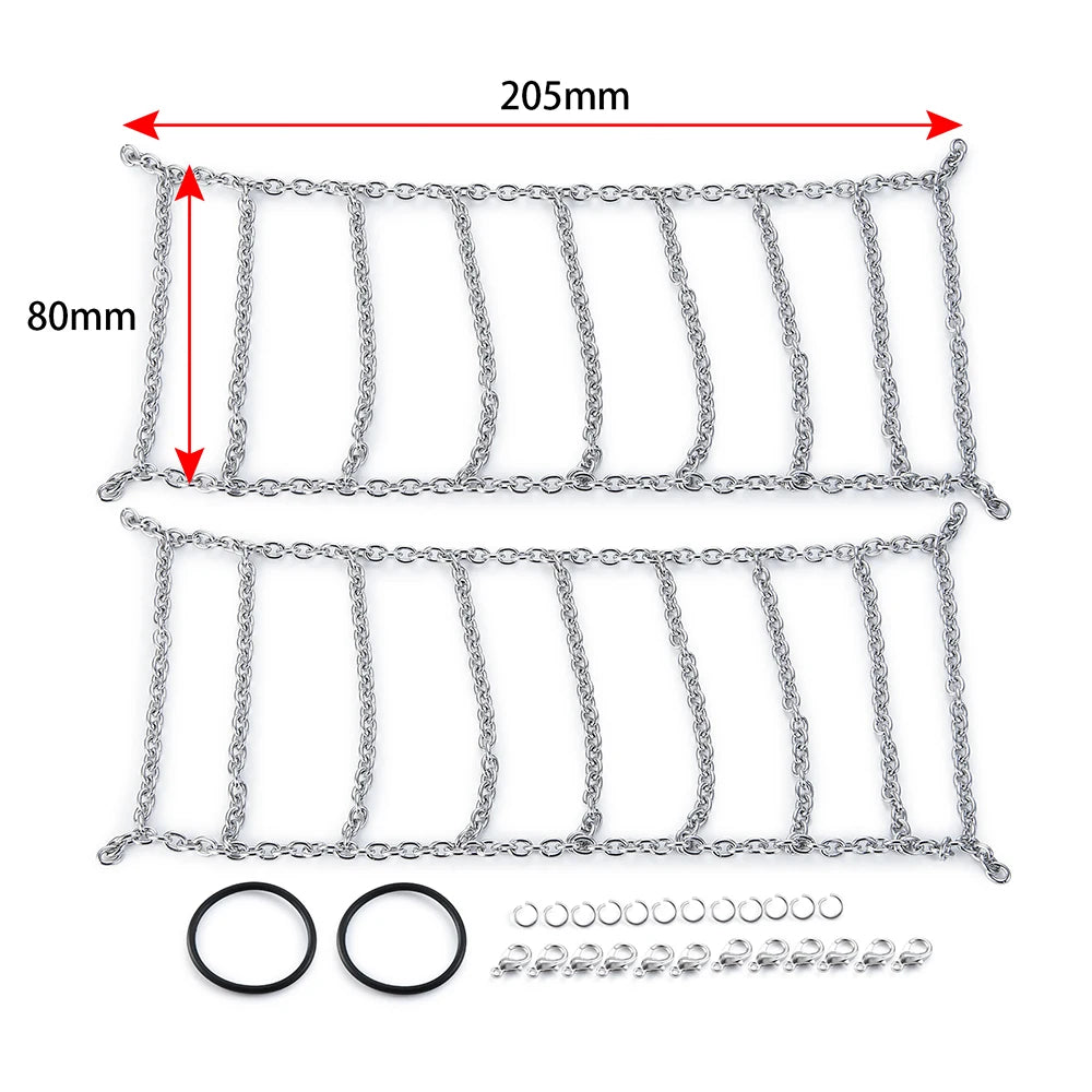 MIBIDAO 2/4pcs Metal Wheel Tires Snow Chain Anti Skid Safety Snow Chain for 1/10 RC Rock Crawler TRX4 TRX6 Axial SCX10 90046 D90