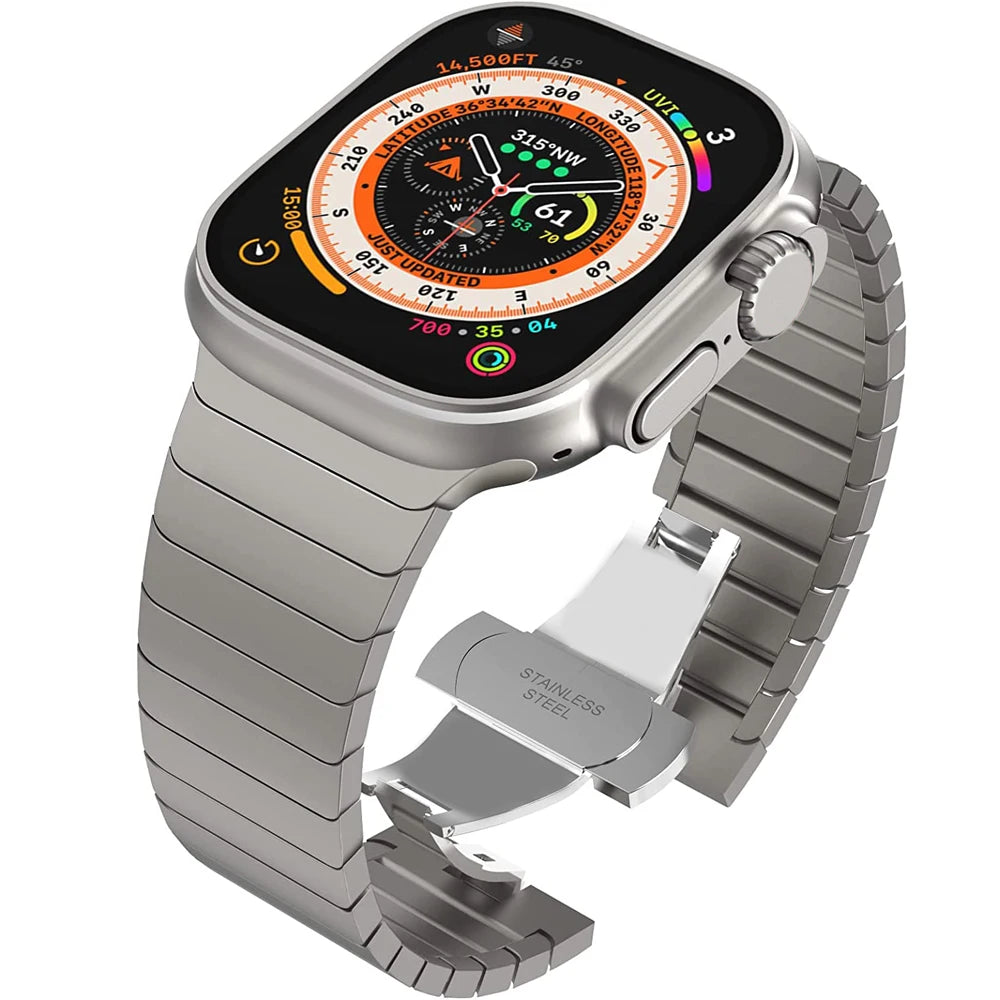 Bracelet Strap For Apple watch Band 40 46 42 44 45 49mm Stainless Steel Wristband For iWatch Series 11/10/9/8/7/6/5/4 SE 3 Ultra