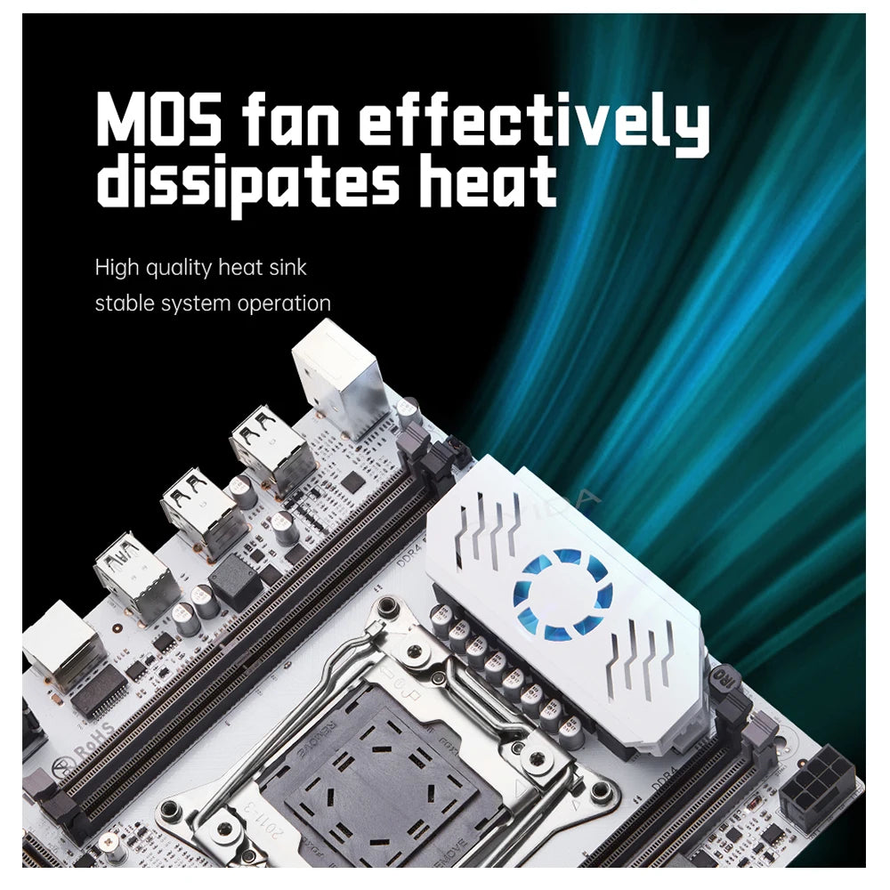 QIYIDA X99 motherboard D4 LGA 2011 3 with M.2 slot Support X99 C612chip DDR4 Memory SATA3.0 USB3.0 PCI16X