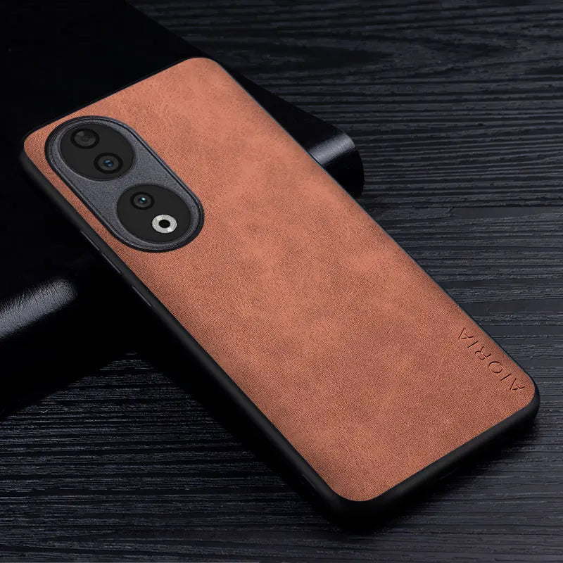Premium PU Leathe Phone Case for Honor 90 70 50 20 10 Pro Lite Scratch-Resistant Solid Color Protective Cover