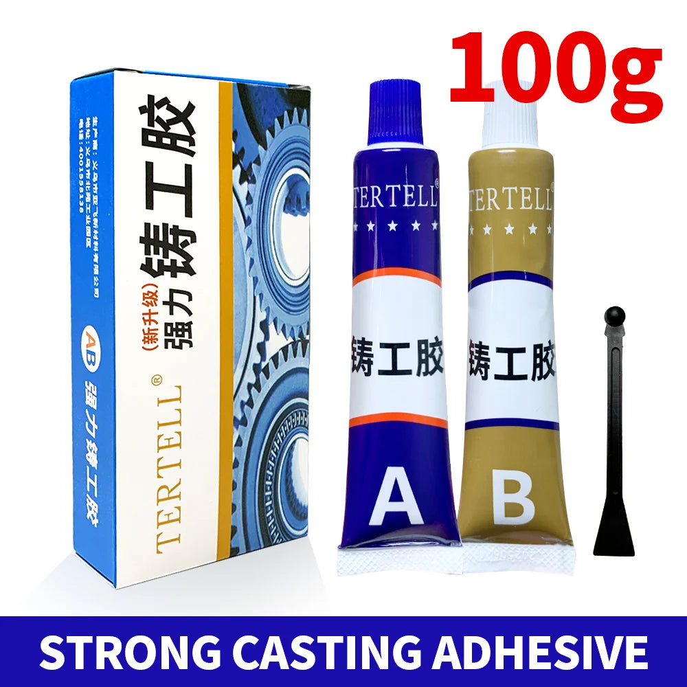 A+B Glue Casting Adhesive Industrial Repair Agent Casting Metal Cast Iron Trachoma Stomatal Crackle Welding Glue Home Accessorie