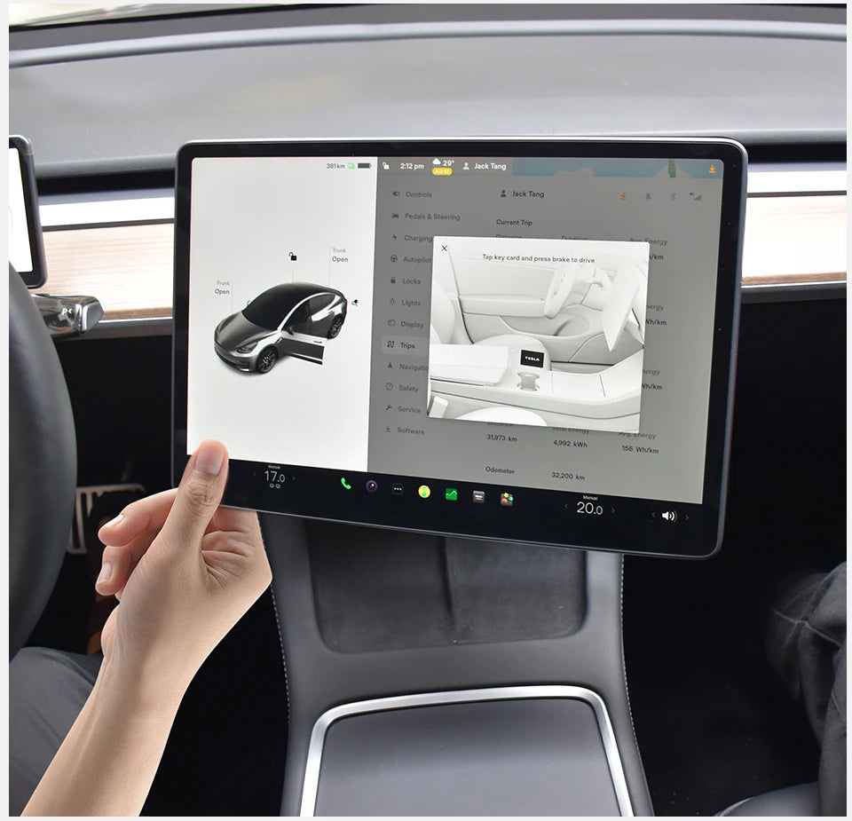 CATRONICS Screen Swivel Tilt Mount for Tesla Model 3 Highland Model Y 2017-2024 Four Direction Screen Rotating Holder Bracket