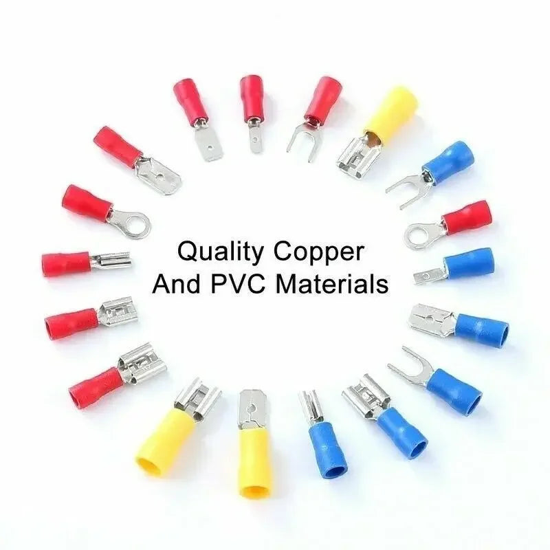 280pcs Wire Connector Kit Male Female Insulated Terminals Cold Crimp Terminals Assorted Crimp Terminals Spade Butt Connector Kit
