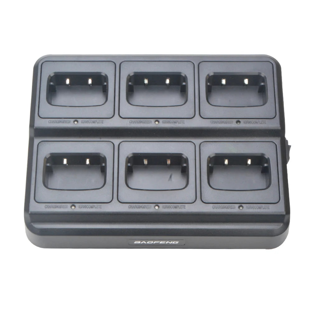 Baofeng BF-888S BF-888H BF-88E BF-777S BF-666S Walkie Talkie Six-Way Charger 6-Pocket Multi-Unit Charger 110-240V
