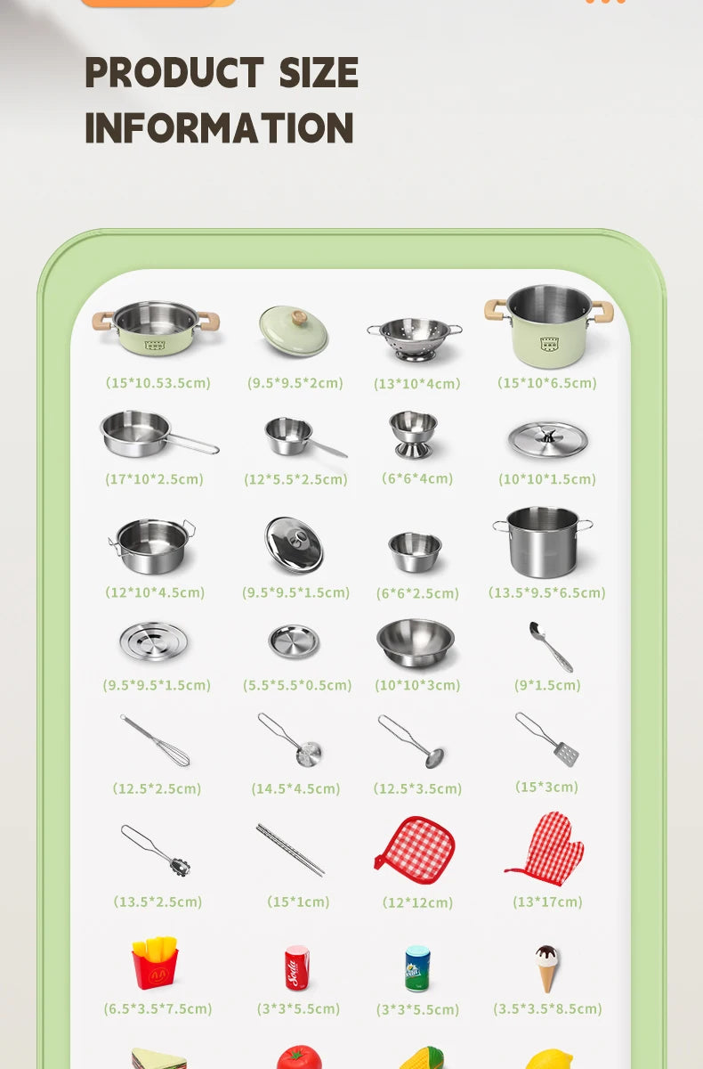 Kitchen Toys Groceries Play Kitchen Kids Set For Kids Jogo De Panela Mini Children's Cooking Kit with Food Cookware Gift