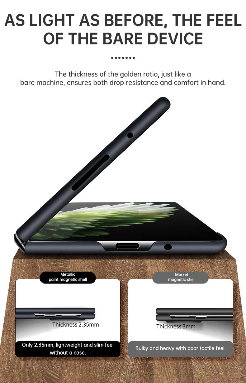 For Tecno Phantom V Fold 2 Luxury magnetic wireless phone case Skin-friendly Mobile cover Non-Slip Shockproof Bumper Funda