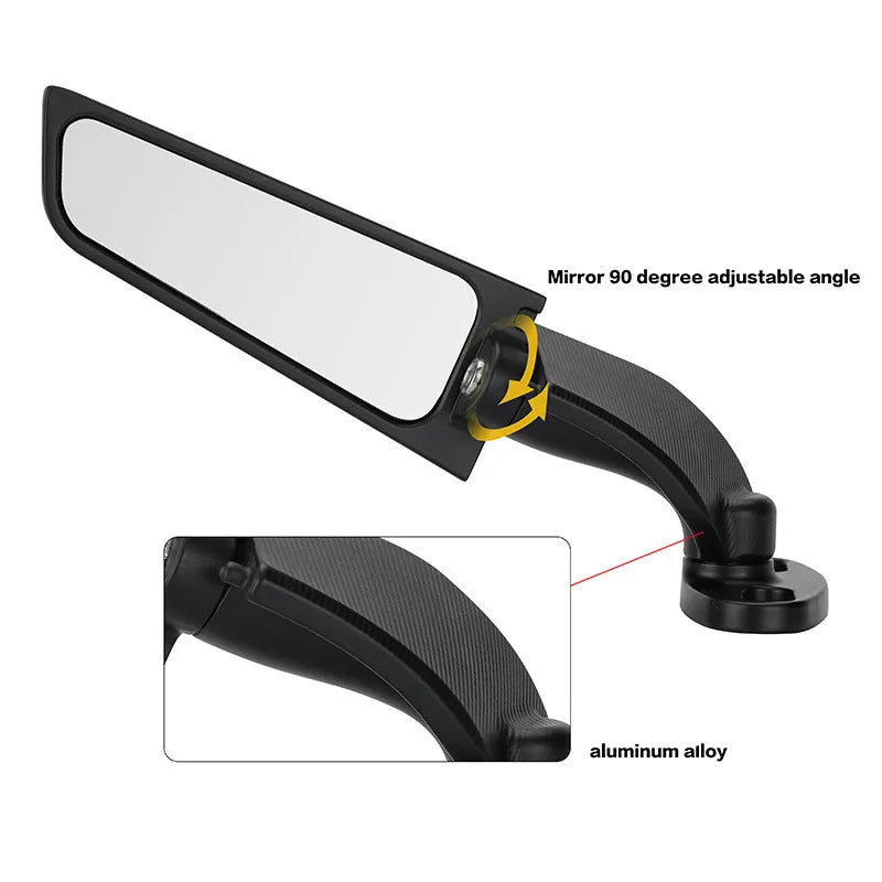 Motorcycle Mirror Modified Wind Wing Adjustable Rotating Rearview Mirror for YAMAHA YZF R6 R1 R25 R3 R125 R15 for Honda