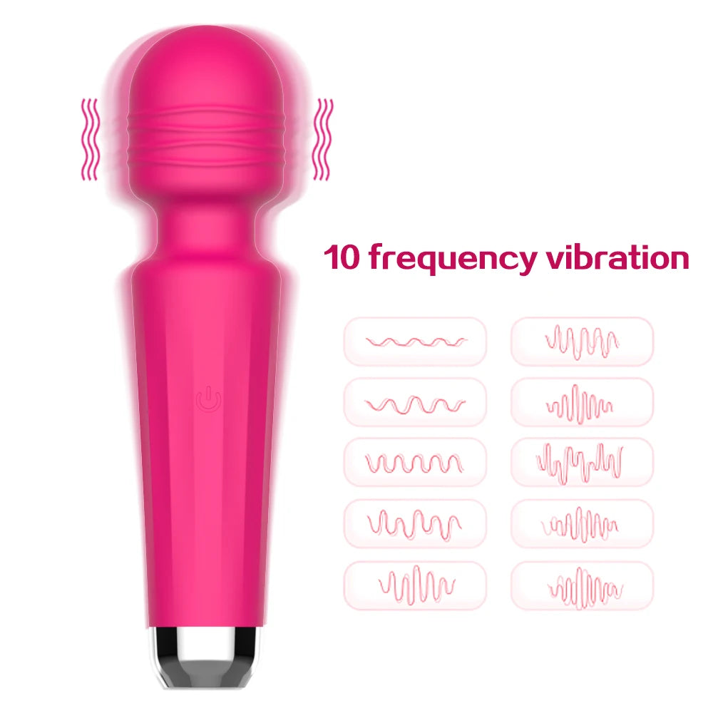 10 Modes Strong Vibration Mini Microphone Vibrator Usb Charging Handheld Body Massager Clitoris G-Spot Vibrators Women Sex Toys