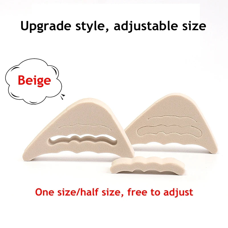 Toe Plug Soft Half Insoles Reusable Toe Sponge Filler Inserts for Shoes Adjustable Too Big Foot Brace Pads Unisex Shoe Inserts