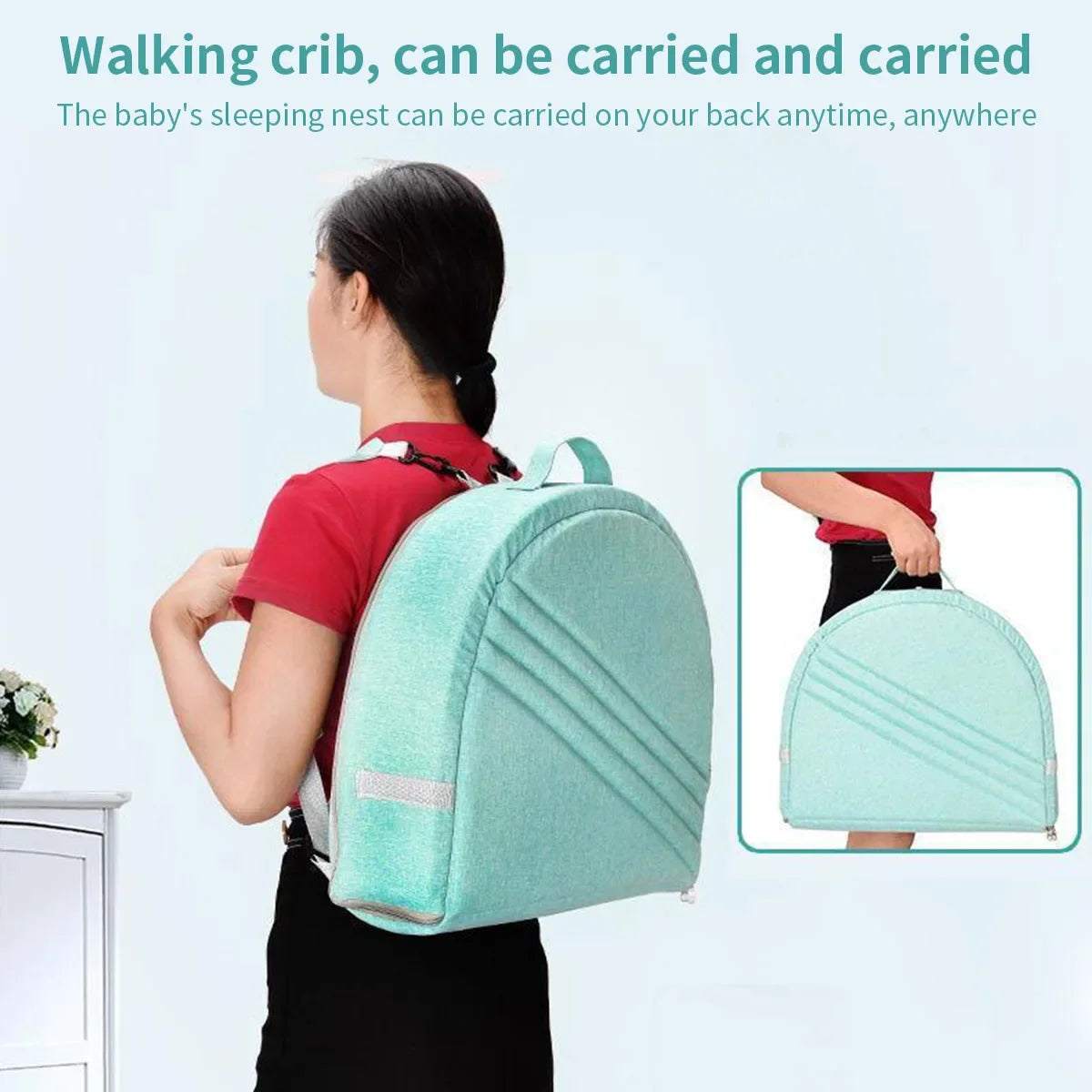 Newborns Cradle Cribs Baby Travel Bed Sleeping Nest with Net Foldable Newborns Baby Nest Mosquito Bassinet Infant Sleeping Bag