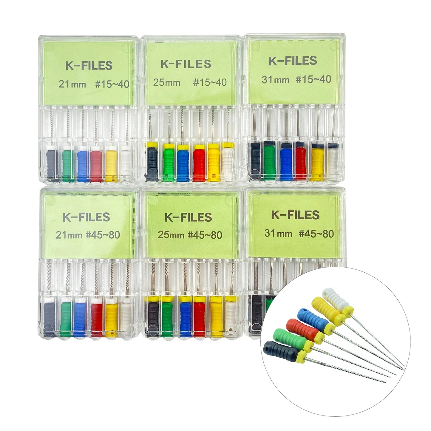 Dental Root Cannal Endo K File 21mm 25mm 31mm Stainless Steel Endodontic Instruments Dentist Dentistry Odontologia Tools