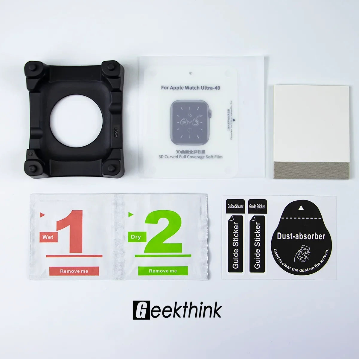 Screen Protector+Fix Tool For Apple Watch 49mm 40mm 41mm 45mm 44mm for iWatch Ultra 2 Series 9/8/7/6/5/se/4 Hydrogel Film