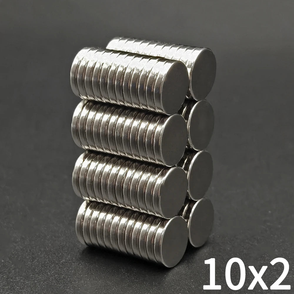 10-1000Pcs 10x2 Neodymium Magnet 10mm x 2mm NdFeB Round Super Powerful Strong Permanent Magnetic imanes Disc for fridge 10x2mm