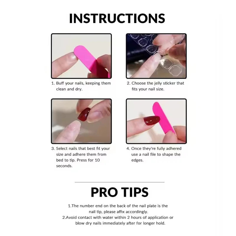 Cat Eye Press on Nails - Fake False Stick-on Nails Tips, Reusable Nail Tips Set for Women