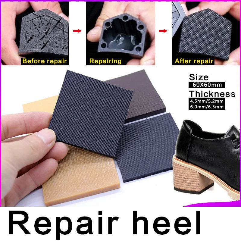 1 Pair DIY Rubber Sole Repair Shoes Tire Grain Wave Pattern For High heels Repair Worker Shoes Outsole Stick On Soles Heel Pads