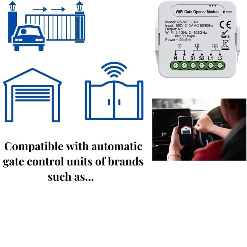 ABBN-Tuya Smart Curtain Switch Module Connect Roller Blinds Shutter Electric Motor For Alexa Google Home