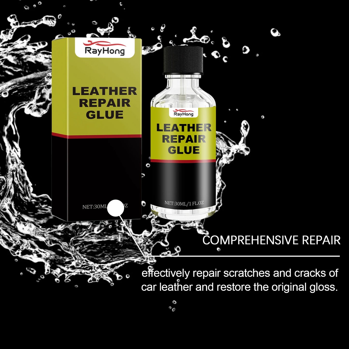 30/ 50ml Car Leather Repair Agent Auto Seat Maintenance Leather Care Liquid Rubber Leather Gel Sofa Car Leather Adhesive Fluid