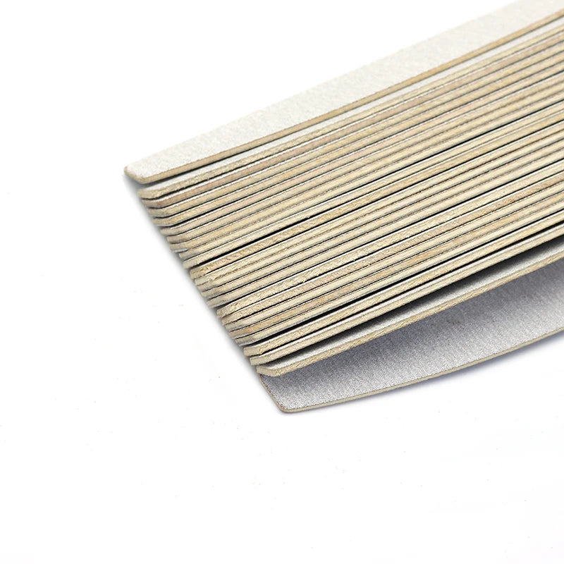 10pcs/Lot Wooden Nail Files Professional Nail Buffer 100/180 Limas Manicura Block Grey Boat Gel Polishing Wood Sanding Nail File