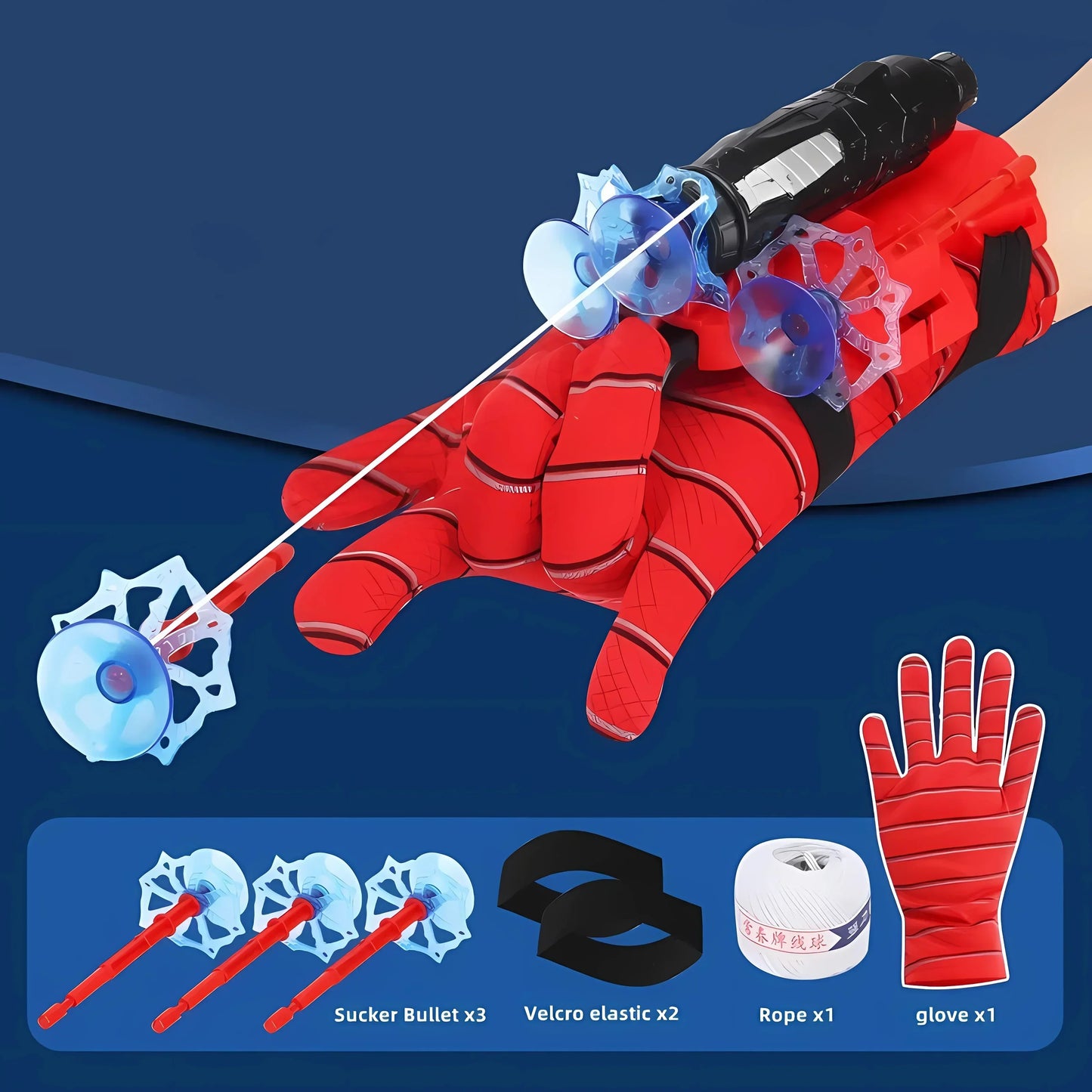 New Movie Cosplay Launcher Spider Silk Glove Web Shooters Recoverable Wristband Halloween Prop Toys For Children