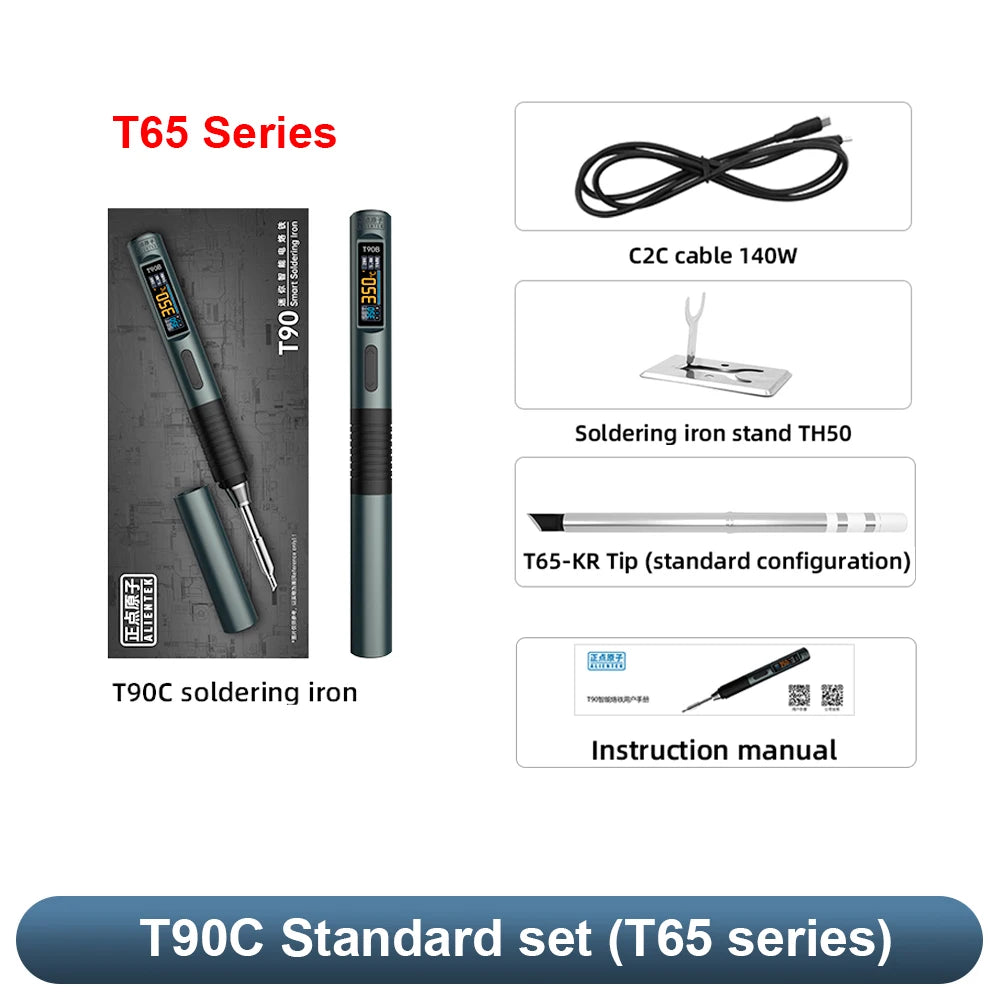 ALIENTEK T90 Smart Soldering Iron T245/T210/T65 series optional Adjustable Temperature Welding Solder Tool T80 new Version