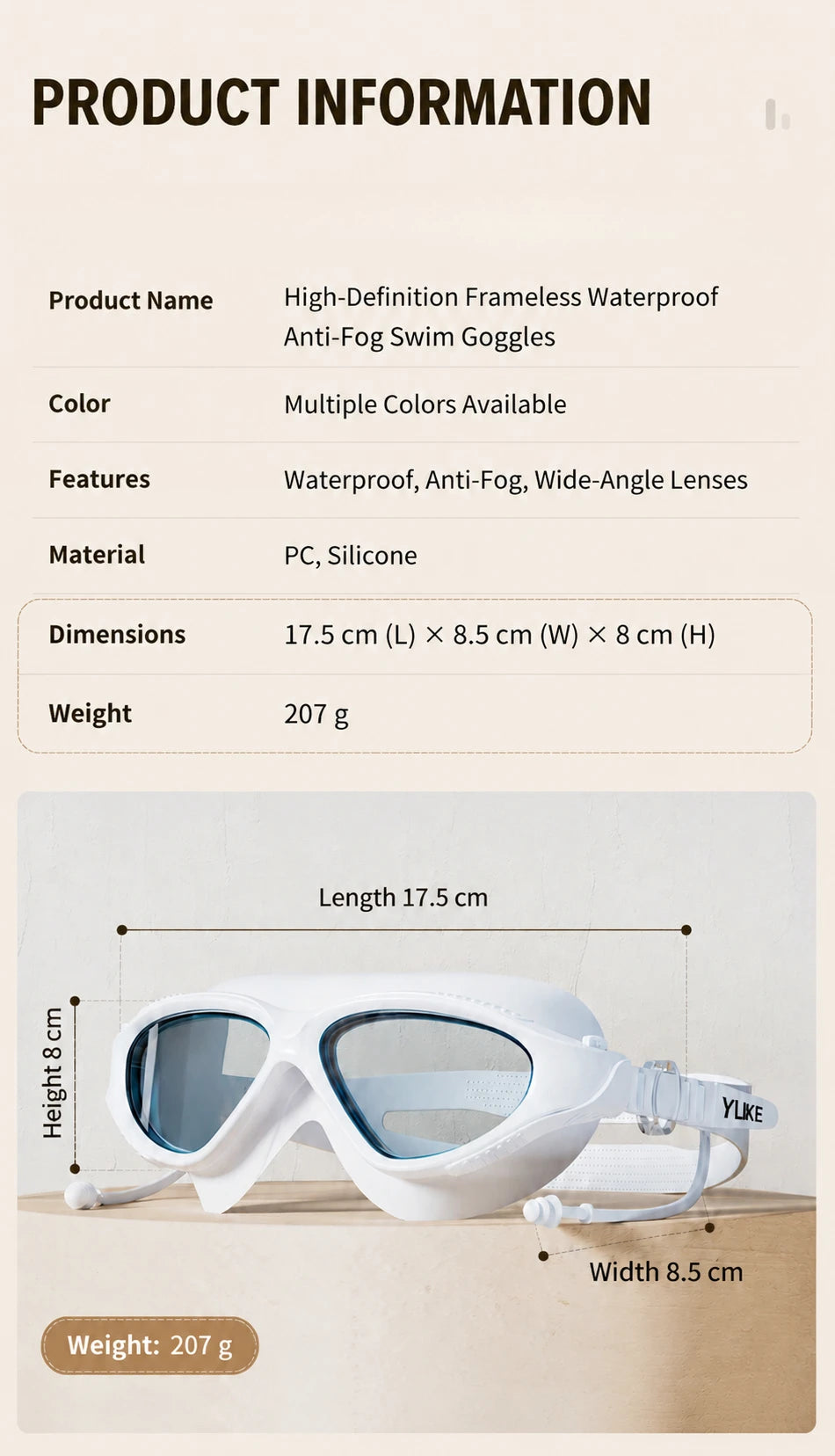 Adult Swimming Goggles Anti Fog Waterproof UV Protection Wide View Swim Glasses for Men Women Professional