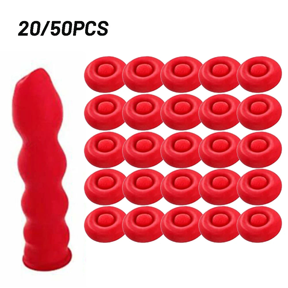 20/50pcs Caulking Gun Nozzles Cap Red Caulk Saving Caulk Saver Tube Covers For Sealing Preserving Finishing Construction Tools