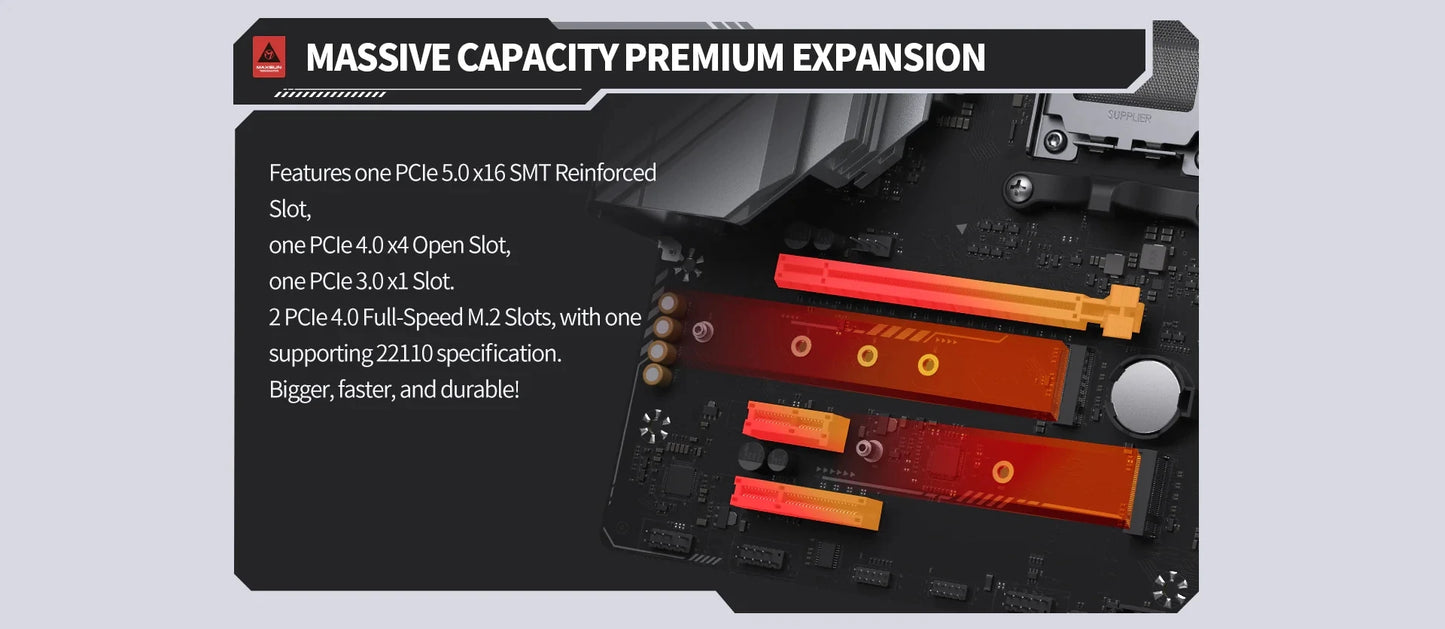 MAXSUN Terminator B650M WiFi6 Computer Motherboard support AMD CPU AM5 Ryzen7000 Ryzen8000 Ryzen9000 Bluetooth 5.2 DDR5 SATA3.0