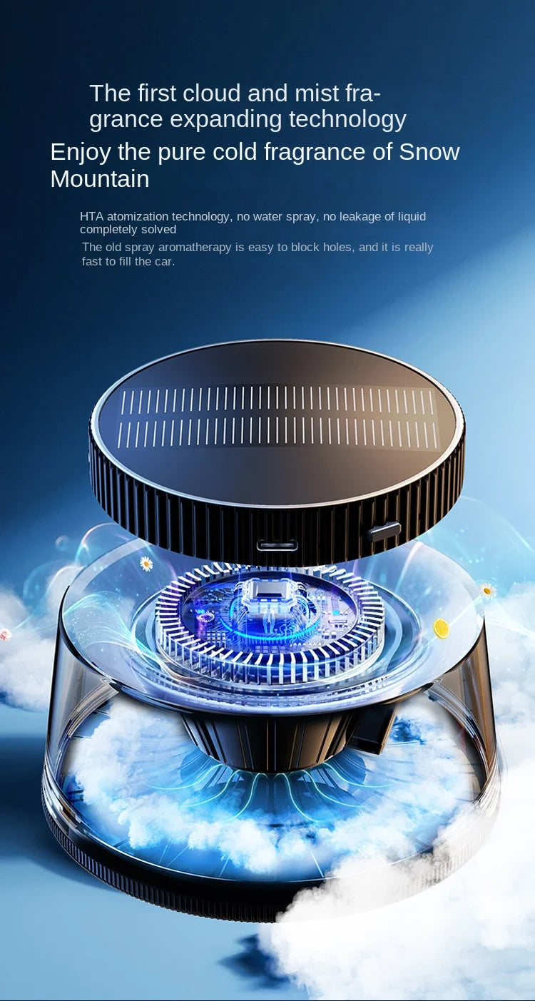 New High-end Cloud Car Solar Aromatherapy Light Luxury New Lasting Fragrance Men's Car Perfume Fog